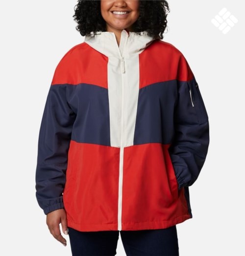 Women's Columbia Wallowa Park Lined Jackets Navy / Red | Plus Size CA-W154C